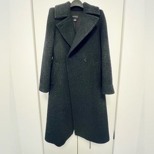 Club Monaco Long Wool Coat, Black, XS